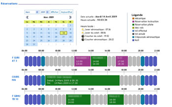 Calendrier de rservation